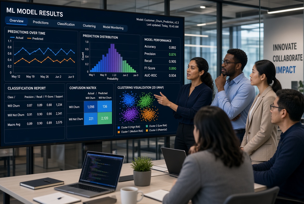 ทีมงานวิเคราะห์ผลลัพธ์ของโมเดล Machine Learning