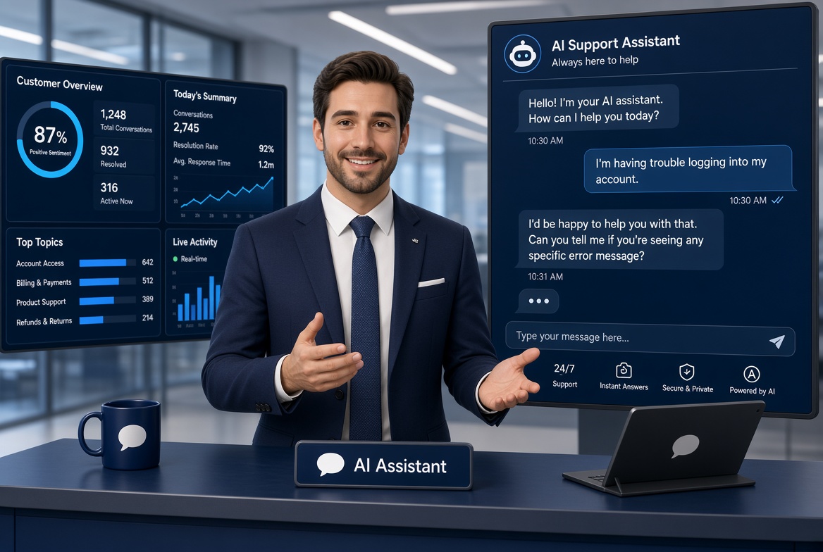 AI Support Assistant และ Virtual Avatar สำหรับงานบริการลูกค้าแบบเรียลไทม์