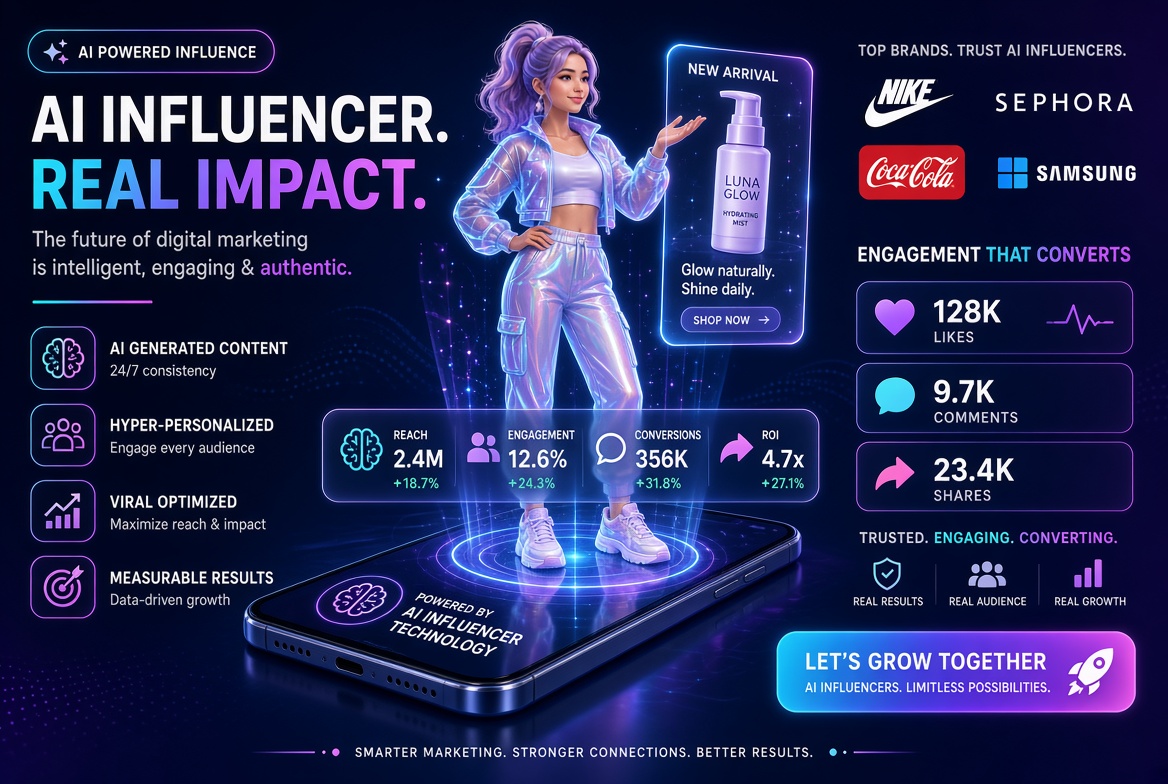 AI Influencer เทคโนโลยีการตลาดดิจิทัล